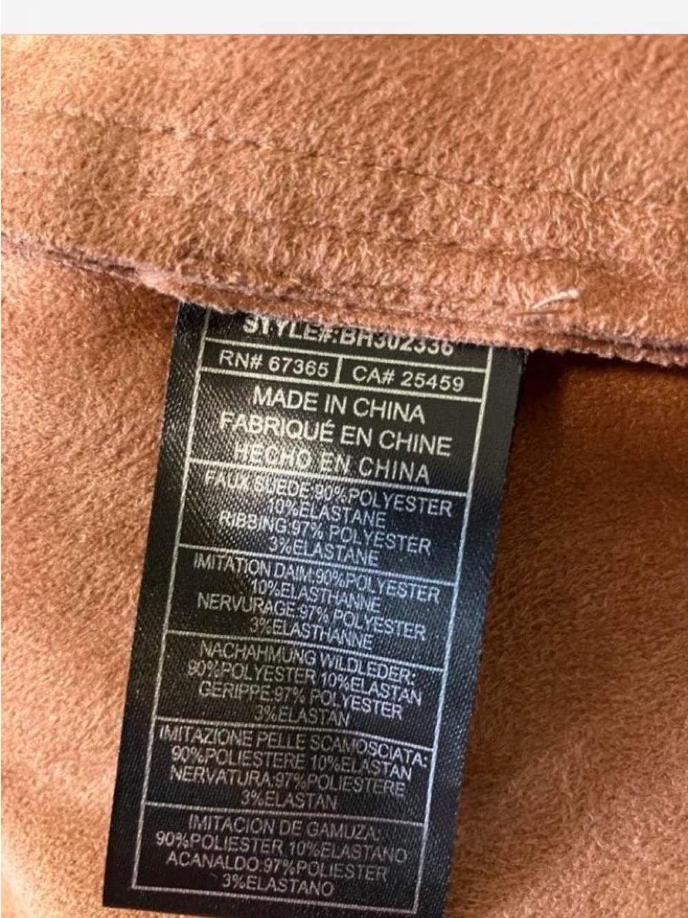 BB Dakota Women's Faux Suede Drape Waterfall Front Jacket Brown Size Small - Picture 8 of 8